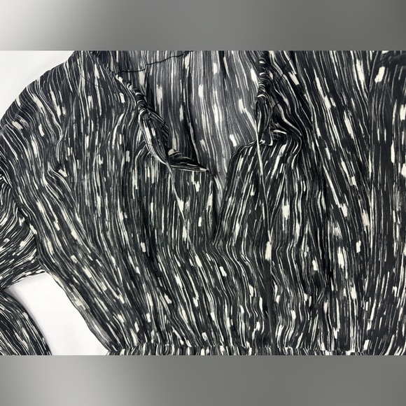 VINCE Brushstroke Silk Midi Dress size M - Picture 6 of 7